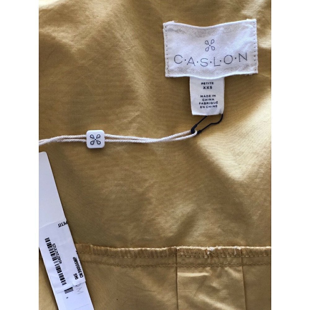 Caslon Women's Petite Yellow Short Techy Cotton Parka Size XXS - Picture 8 of 11